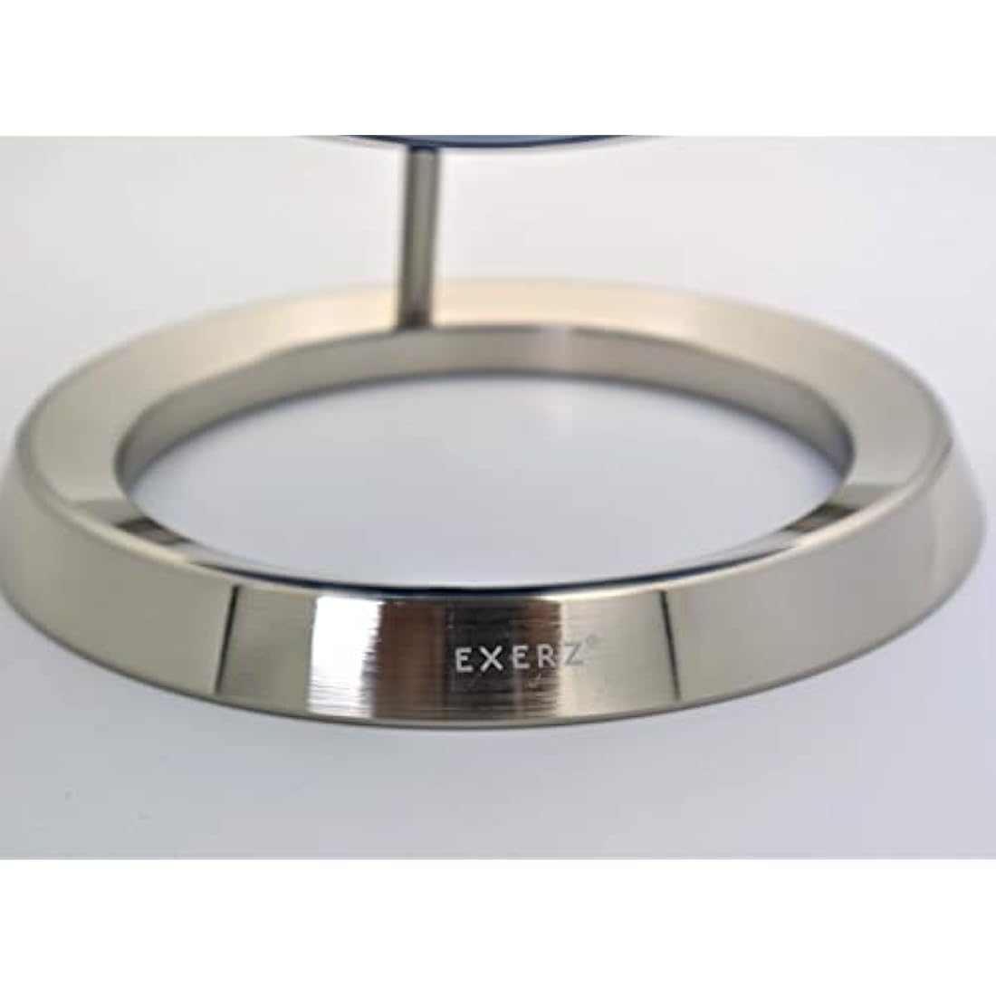 Exerz 25cm World Globe – Metallic Blue Desk Decor with Stainless Steel Ring