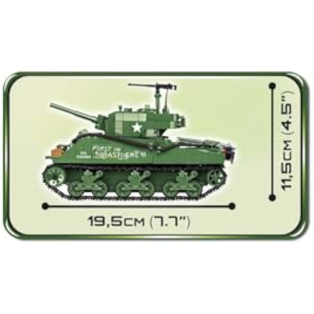 COBI Sherman M4A3E2 Jumbo Tank Model Kit - 720 Piece Building Blocks