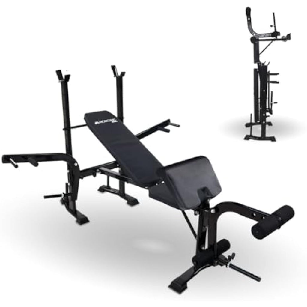 Mobiclinic Pressfit Adjustable Gym Bench - Foldable Steel Weight Bench