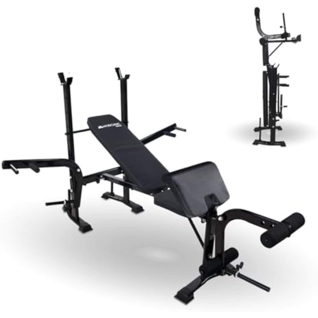 Mobiclinic Pressfit Adjustable Gym Bench - Foldable Steel Weight Bench