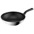 Tefal Comfort Max 28cm Stainless Steel Wok Pan | Non-Stick Induction