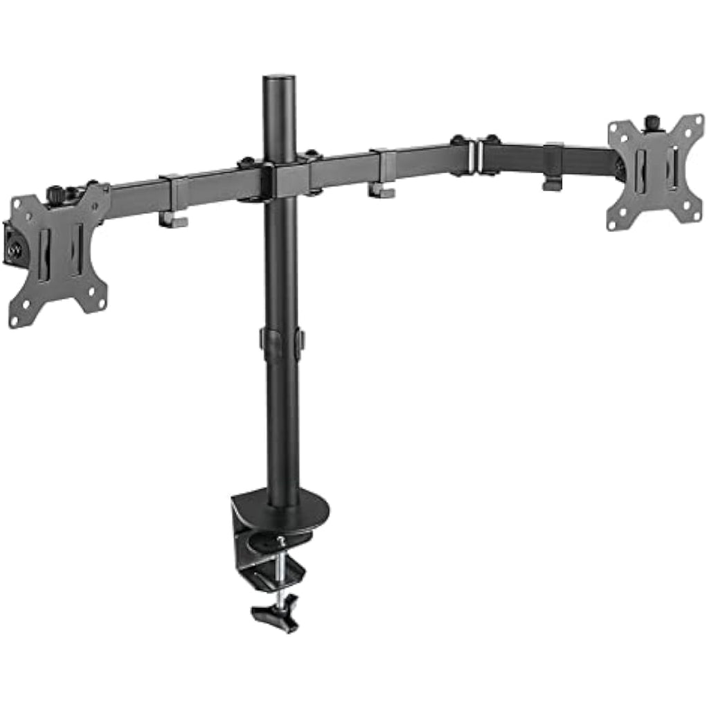 Newstar FPMA-D550DBLACK Full Motion Dual Monitor Desk Mount - Height Adjustable, Black