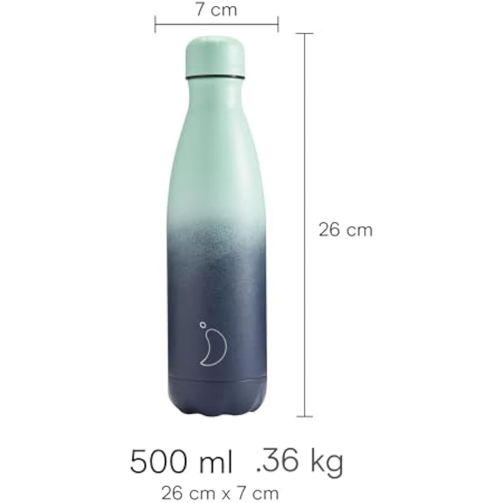 Chilly's Insulated Water Bottle – 500ml Stainless Steel Leak Proof Flask