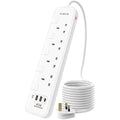 PARTH 5M Extension Lead | 4 Way Surge Protected Power Strip with USB-C