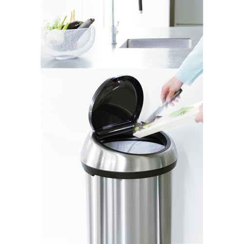 Brabantia 60L Kitchen Touch Bin – Matt Steel Fingerprint Proof