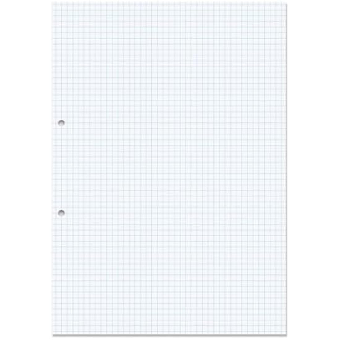 RHINO A4 Loose Leaf Squared Paper | 5mm Grid, 500 Sheets, Hole Punched