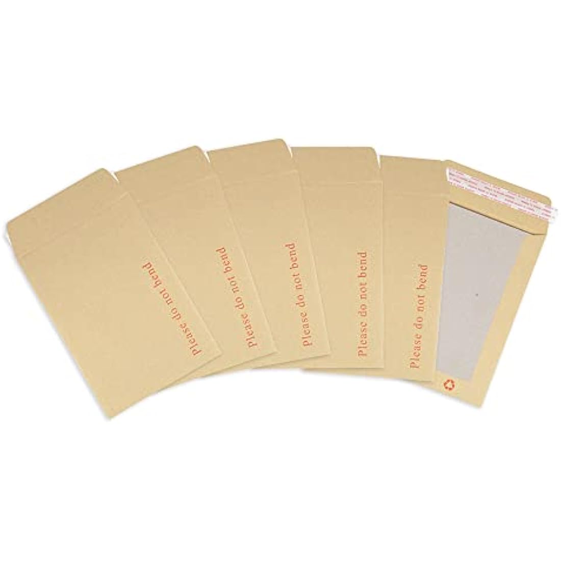 Postmaster C5 A5 Do Not Bend Board Back Envelopes, Brown - 50 Pack