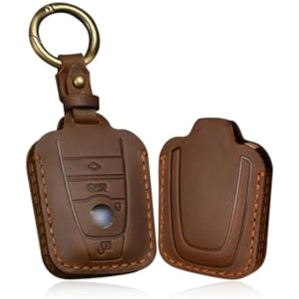 Leather Car Key Case for BMW i3 i8 – Brown Fob Cover