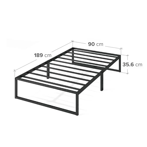 Zinus Lorelai Single Metal Platform Bed Frame | 36cm Height | Black