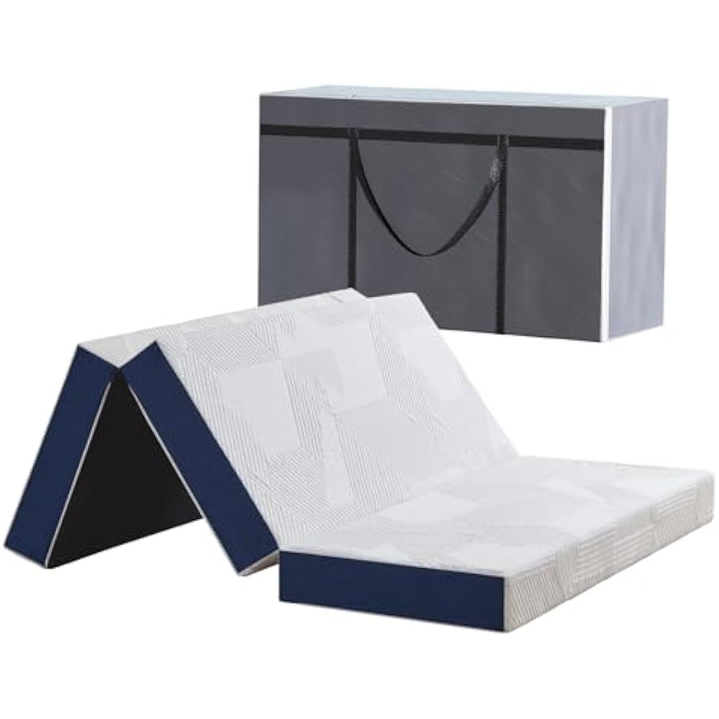 Hiimgo Tri-Fold Memory Foam Mattress - 15cm Single Portable Guest Bed