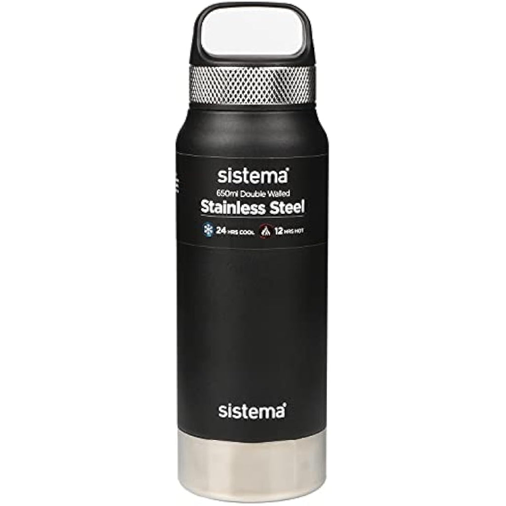 Sistema Stainless Steel Water Bottle | 650ml Vacuum Insulated Metal