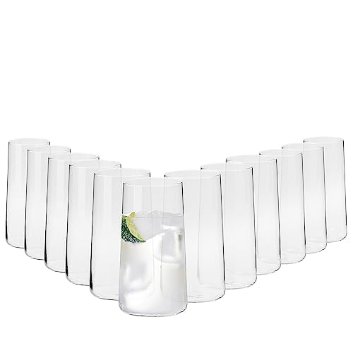 Krosno Avant-Garde Highball Glasses | Set of 12 | 540ml Tall Drinking Glass