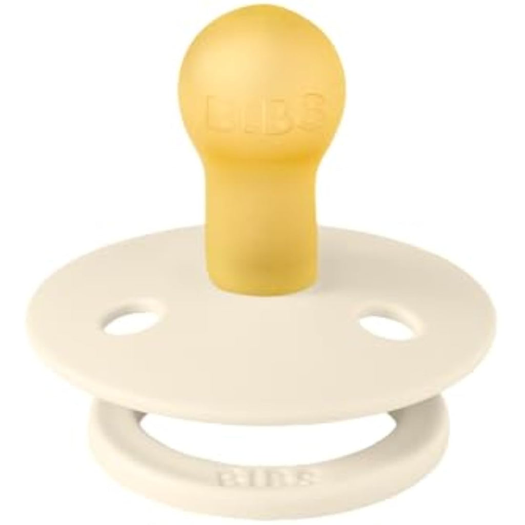 BIBS Colour Pacifier 2-Pack | Natural Rubber Latex, Size 1, Ivory/Sage