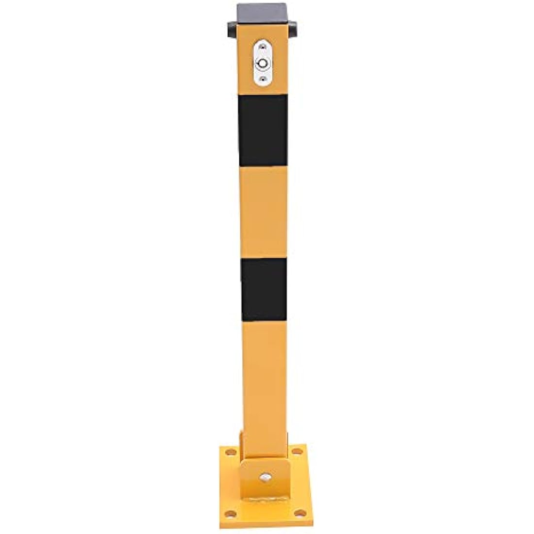 Foldable Steel Car Parking Barrier Post - 60cm Yellow/Black