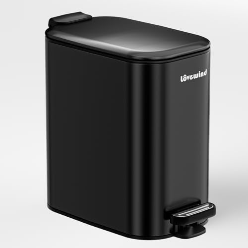 6L Slim Bathroom Pedal Bin – Soft Close & Inner Bucket