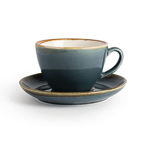 Olympia Kiln Ocean Cappuccino Cups - 340ml Reactive Glaze (Pack of 6)