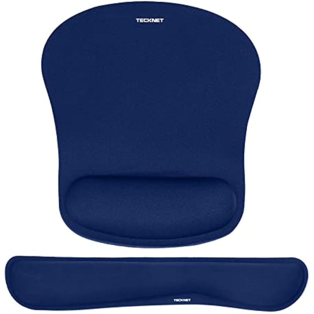 TECKNET Memory Foam Keyboard and Mouse Wrist Rest Set – Ergonomic