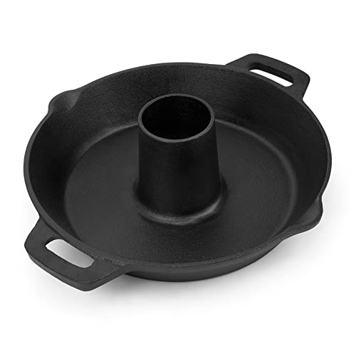 Onlyfire Cast Iron Chicken Roaster Stand | BBQ Poultry Pan with Handles