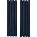 Deconovo Thermal Blackout Eyelet Curtains - Navy Blue, 46 x 90 Inch