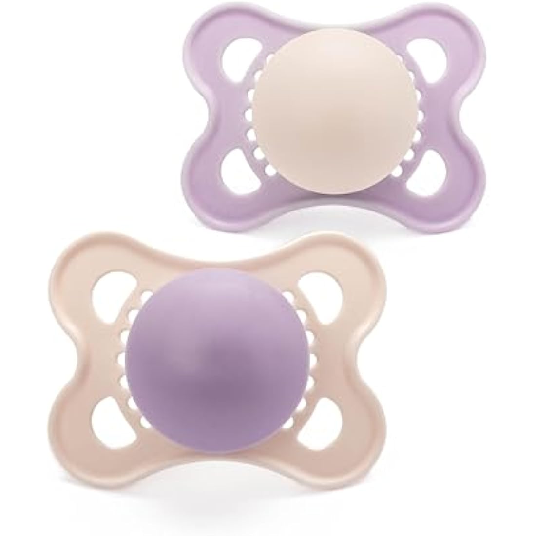 MAM Original Silicone Soothers | 0-6 Months | 2 Pack with Case | Pink