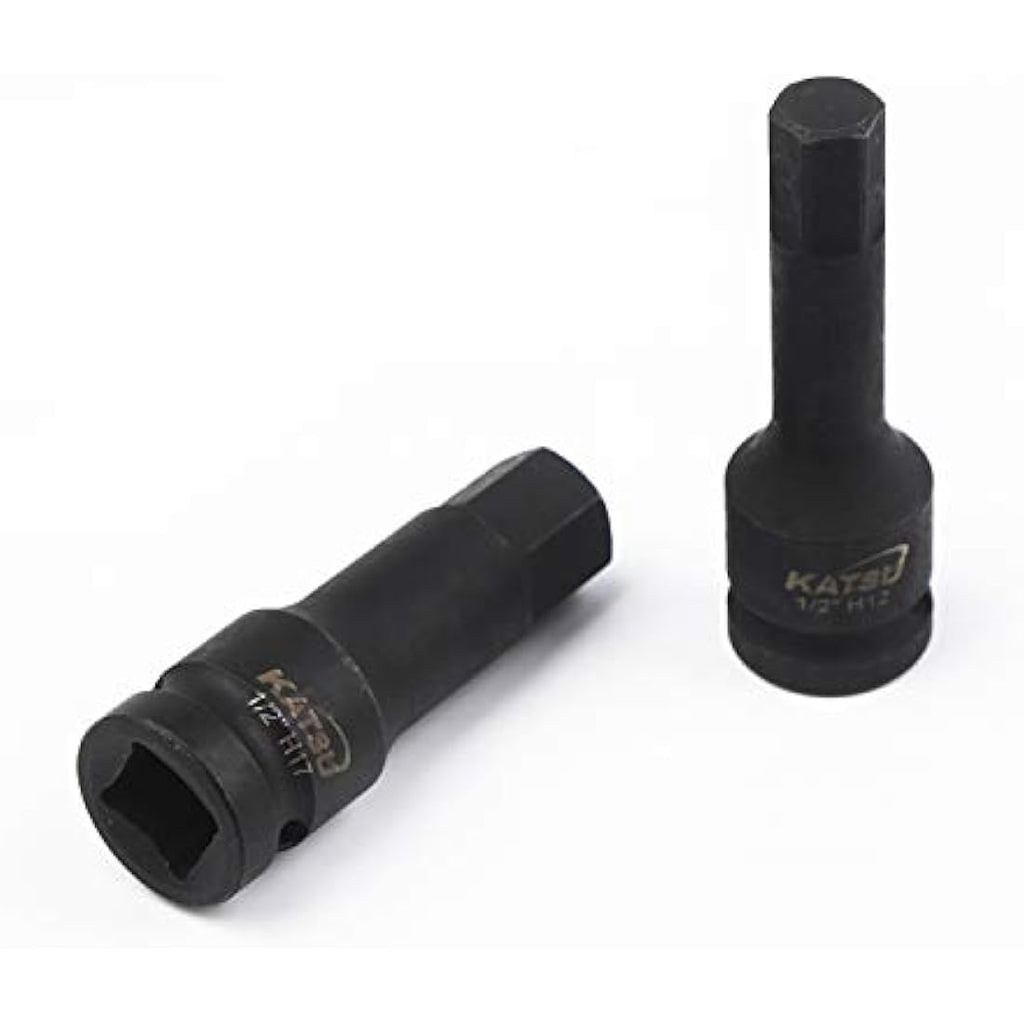 KATSU 8-Piece 1/2" Drive Hex Allen Deep Impact Socket Set, 5-19mm