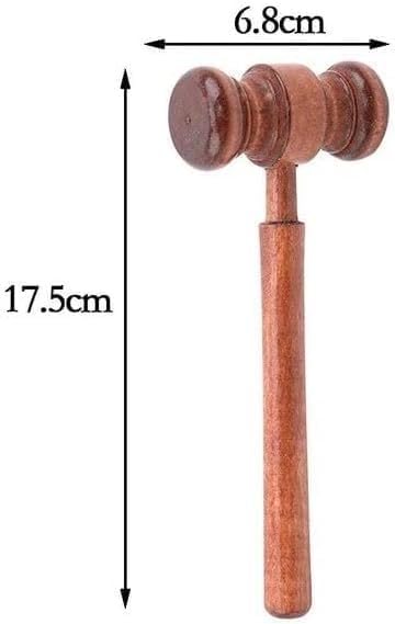 Rzcin Brown Handmade Wooden Gavel, Vintage Judge Gavel, Auction Gavels, Props and Clothing Accessories, Office Desk Accessories - image 5