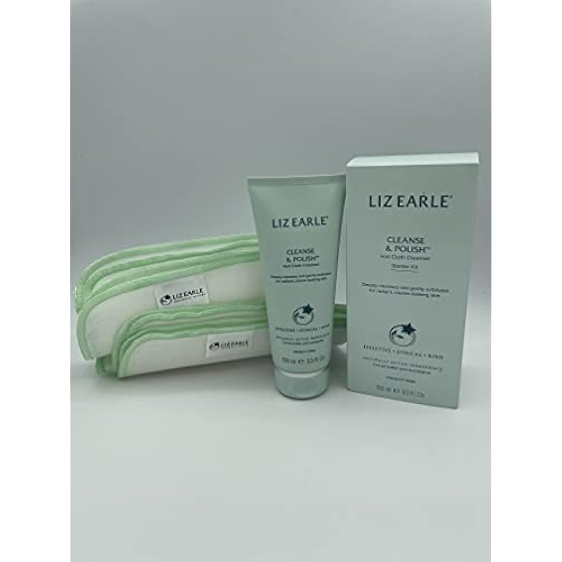 Liz Earle Cleanse & Polish Starter Kit - 100ml Cleanser & 2 Muslin Cloths