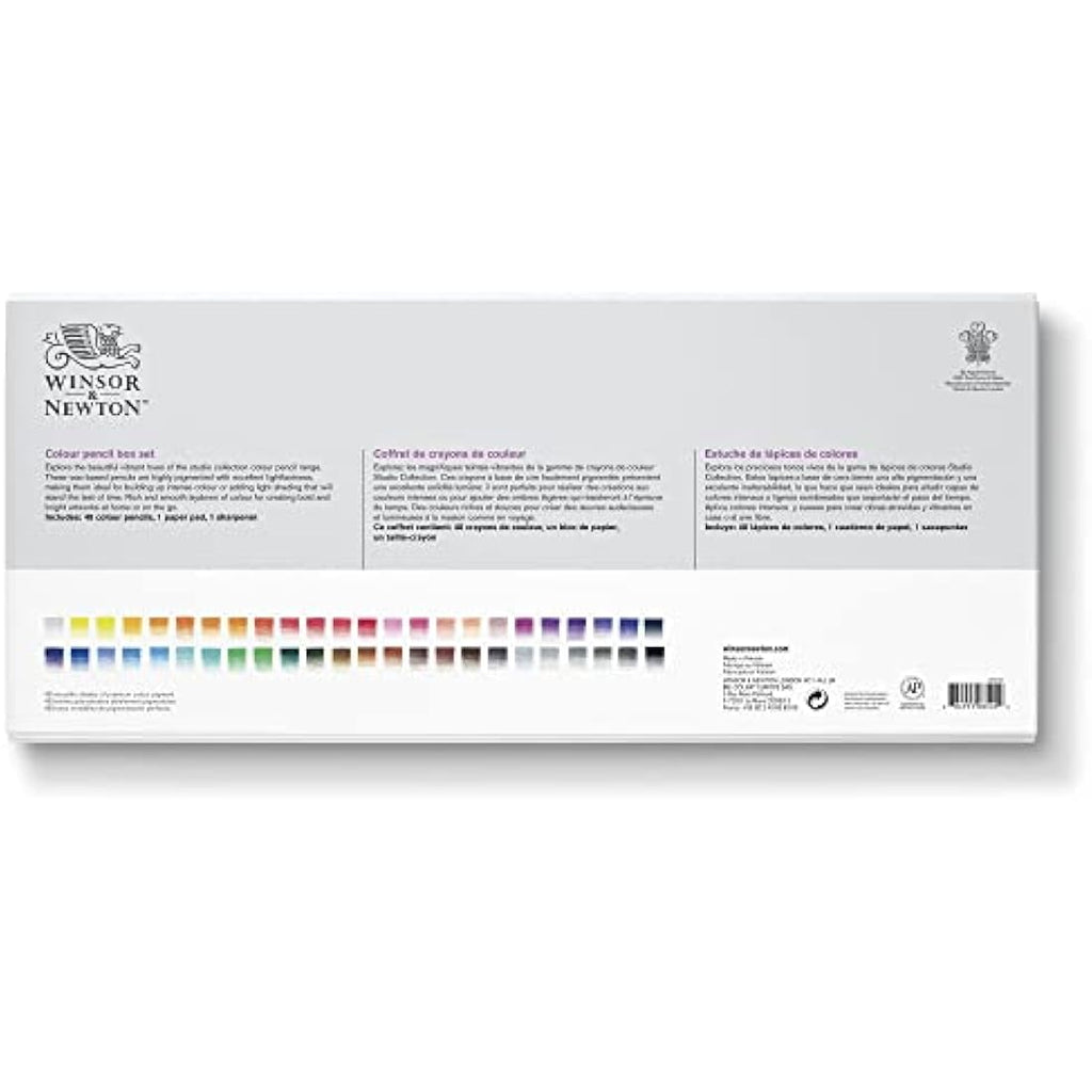 Winsor & Newton Artist Colouring Pencils - 50 Piece Wood Drawing Set