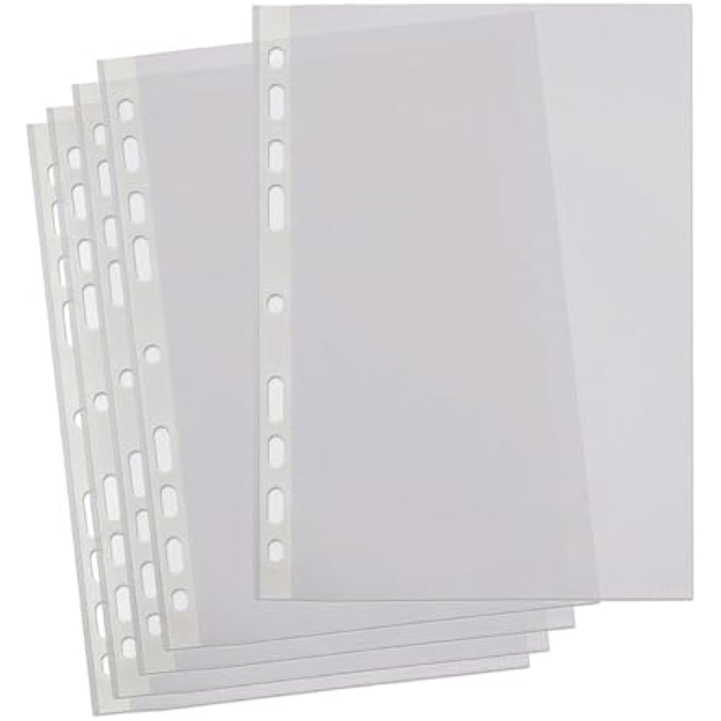 SUMMIT A4 Punched Pockets – 300 Pack Embossed 40 Micron Poly Pockets