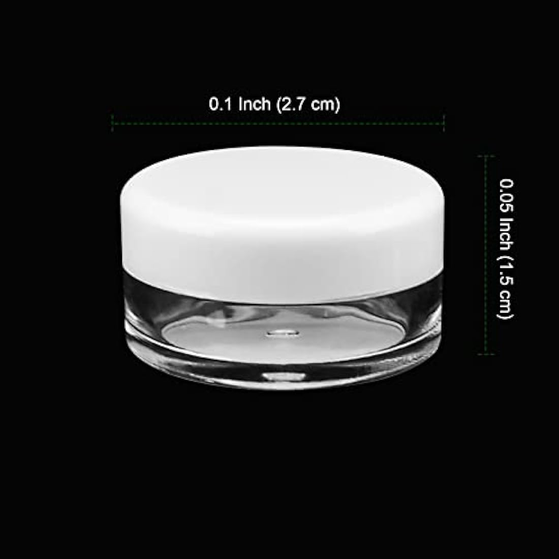 PINGEUI 100 Pcs 5ml Cosmetic Pots – Clear Plastic Sample Jars with Lids