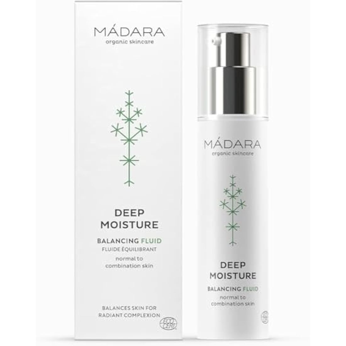 MÁDARA Deep Moisture Fluid – Organic Face Moisturizer for Combination Skin