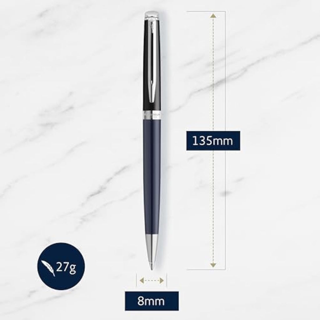 Waterman Hémisphère Ballpoint Pen | Black & Blue Lacquer | Medium Point