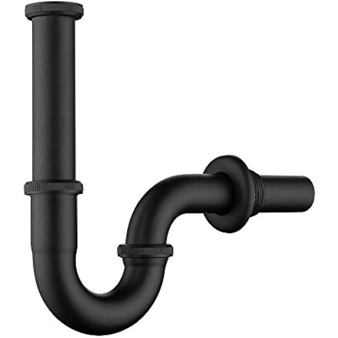 Jolof Store Brass Universal Sink P-Trap with Extension Tube, Matte Black
