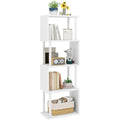 5-Tier S-Shaped Geometric Bookshelf | Modern Wood Display Shelf