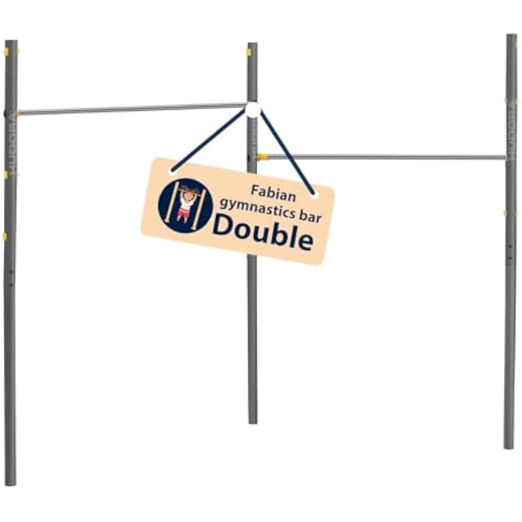 HUDORA Double Gymnastics Bar – Adjustable Outdoor Steel Fitness Bar
