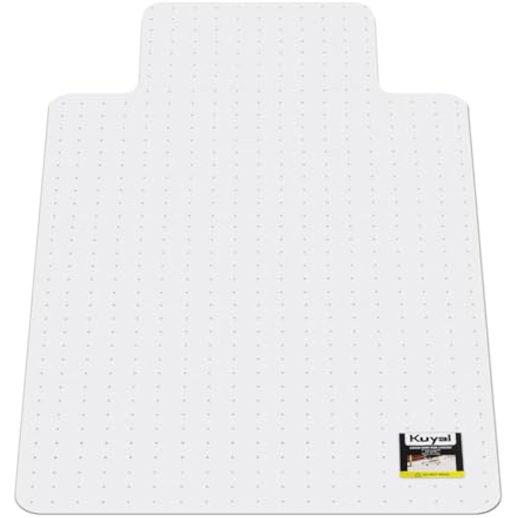 Kuyal Heavy Duty Office Chair Mat for Carpet | Clear 36" x 48" with Lip