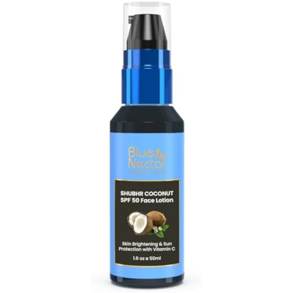 Blue Nectar SPF 50 Coconut Sunscreen – Plant Based & No White Cast