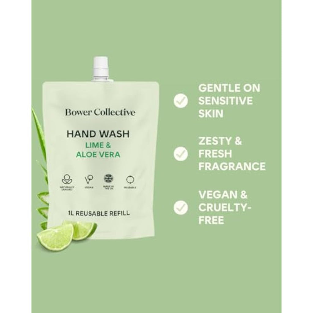 Bower Collective Lime & Aloe Vera Antibacterial Hand Soap Refill - 1L