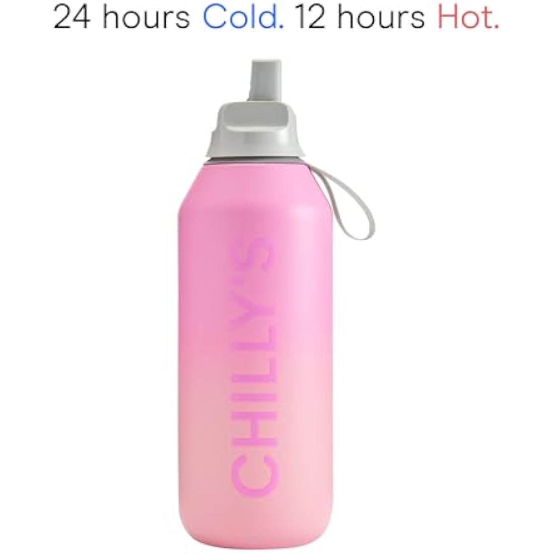 Chilly's Series 2 Flip Water Bottle – Insulated Stainless Steel, 1L