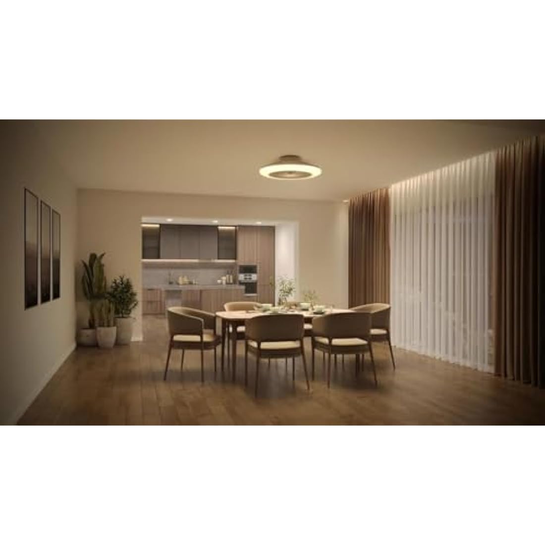 Philips LED Round Fan Light | 25W+60W Slim Ceiling Fan with Remote