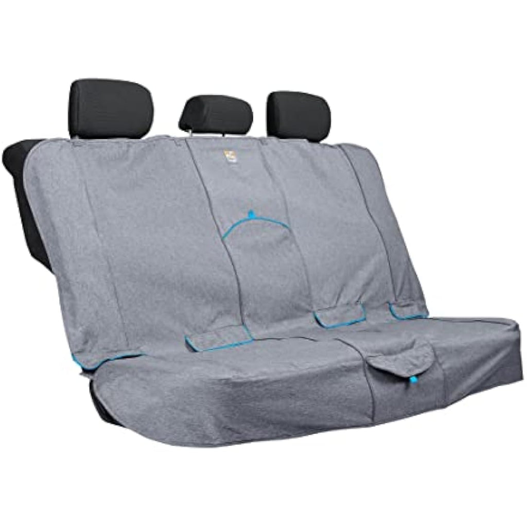 Kurgo Heather Dog Bench Seat Cover – Waterproof Car Protector, Charcoal