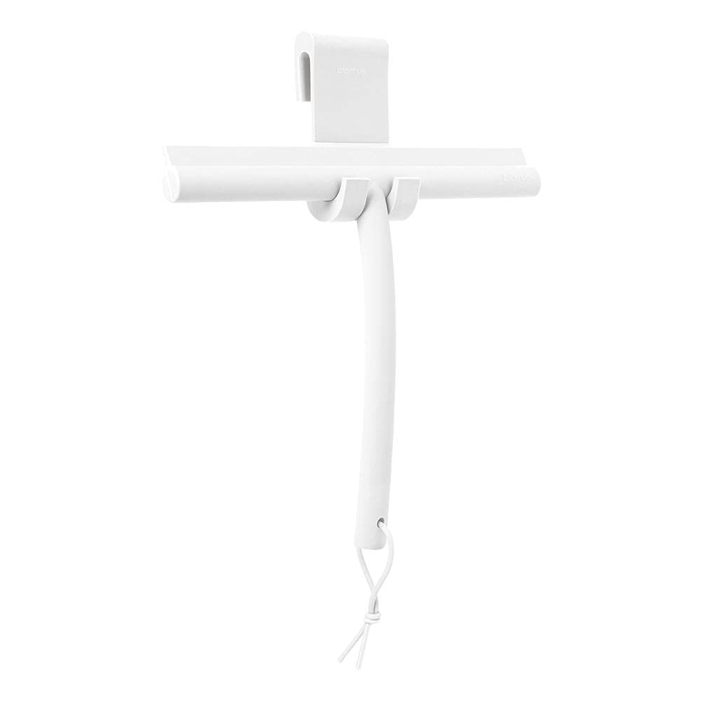 Blomus VIPO Silicone Shower Squeegee with Holder - 24cm Wide, White