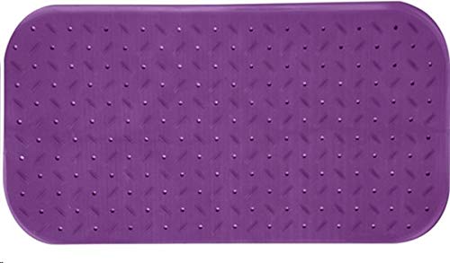 MSV Anti-Bacterial Non-Slip Rubber Shower Mat - Purple (36 x 76 cm)