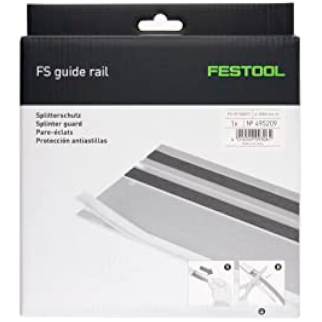 Festool FS-SP 5000/T Splinter Guard for Guide Rails – Clear 5000mm