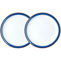 Denby Imperial Blue Small Plates – Set of 2 Ceramic Stoneware 17.5cm