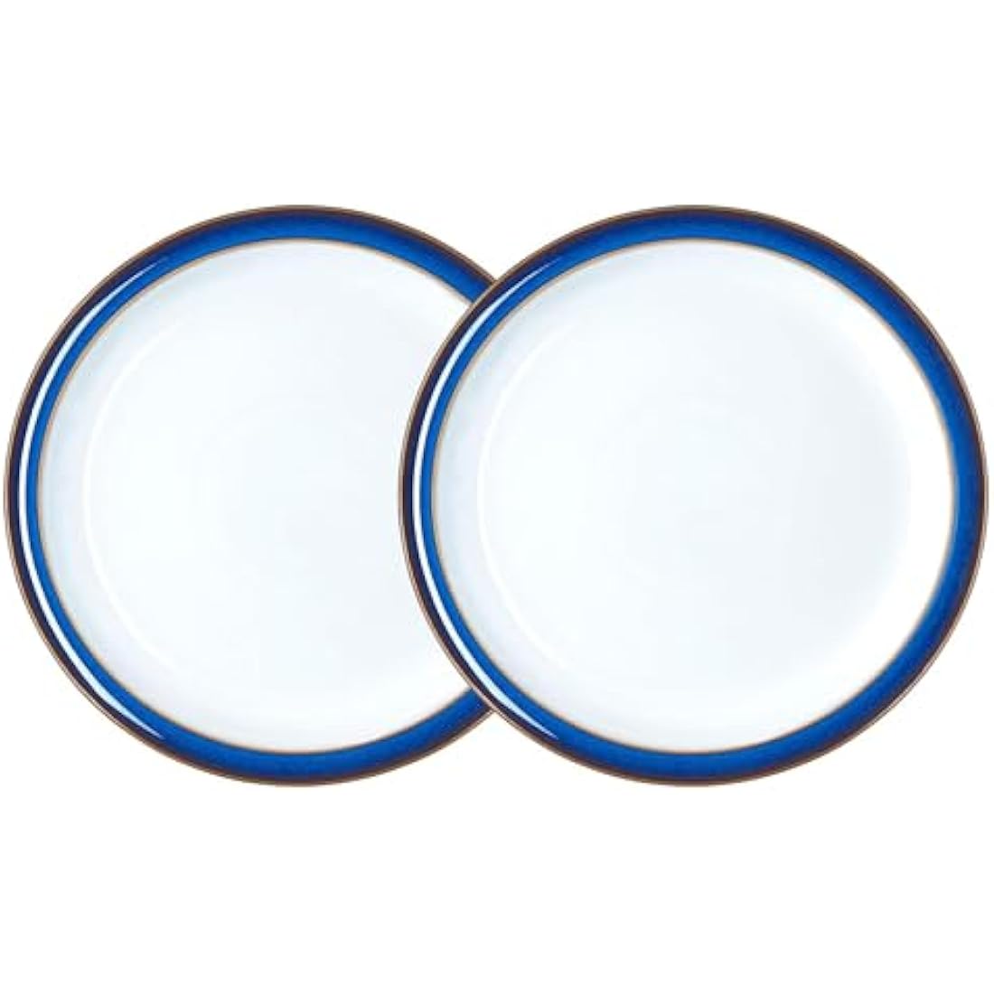 Denby Imperial Blue Small Plates – Set of 2 Ceramic Stoneware 17.5cm