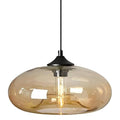 Jolof Store Industrial Glass Pendant Light – Amber Vintage Hanging Lamp