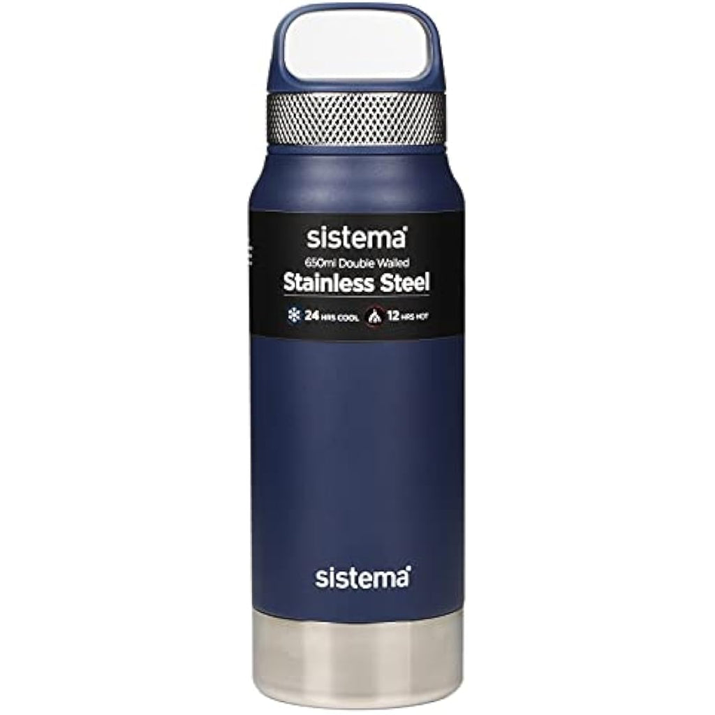 Sistema Stainless Steel Water Bottle | 650ml Vacuum Insulated Metal