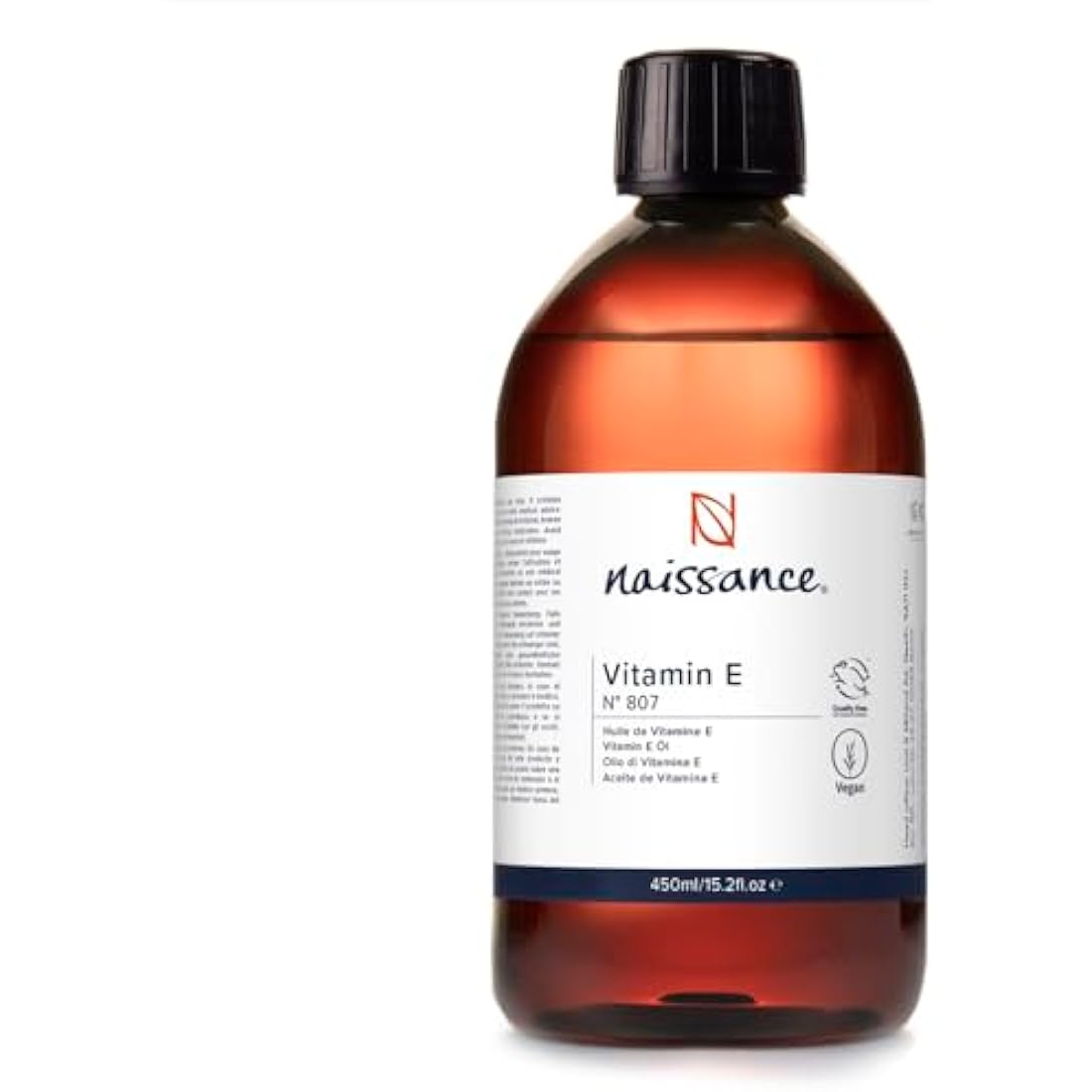 Naissance Vitamin E Oil (no. 807) 450ml – Natural Plant-Based Serum