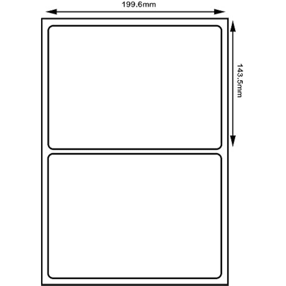 A4 Self Adhesive Address Labels | 2 Per Sheet | 100 Sheets